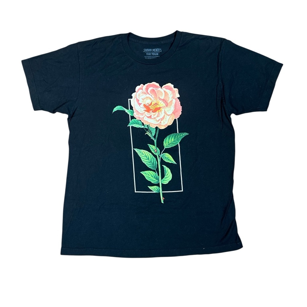 Shawn Mendes - 2019 Tour T Shirt - Size Large Flower Tee